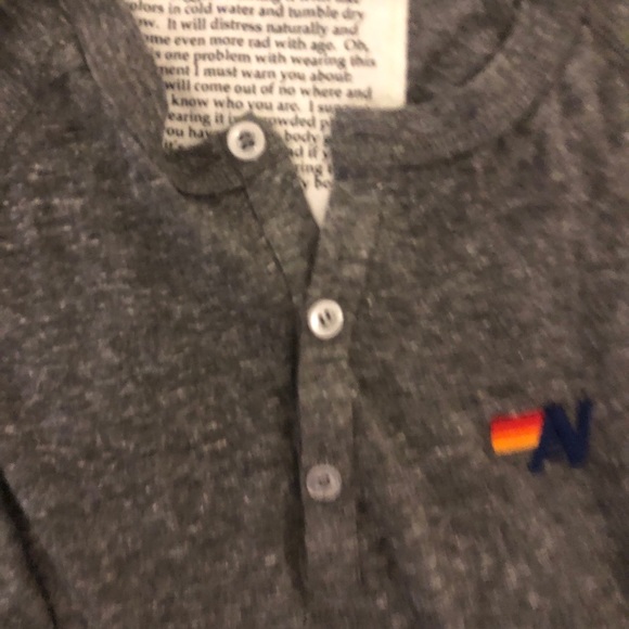 Aviator Nation 3/4 sleeve grey NWT size M - Picture 4 of 4